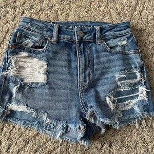 American Eagle Outfitters Ripped Blue Jean Shorts